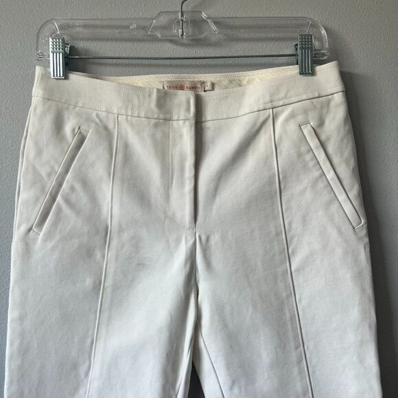 Tory Burch Straight Leg Chino Stretch Pants Size 4 - Picture 2 of 10